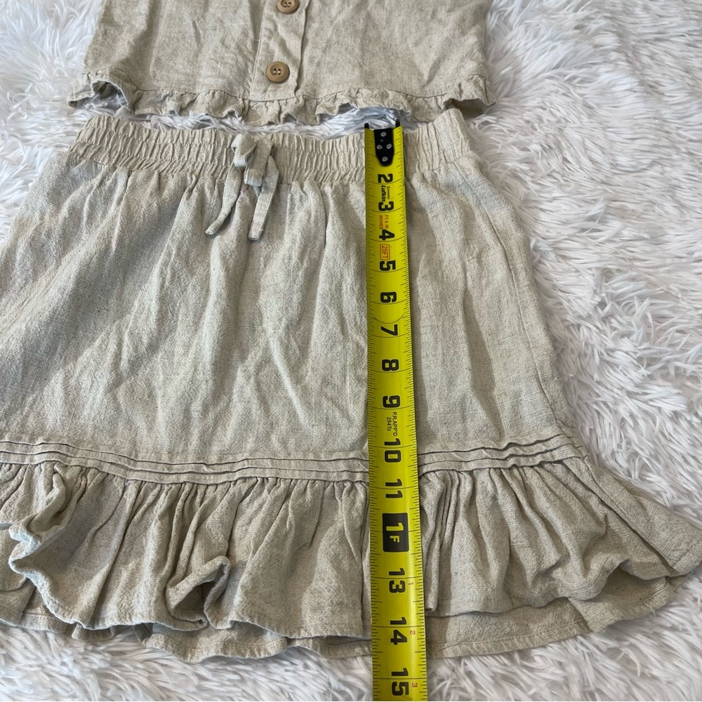 CHELSEA & VIOLET GIRLS SIZE L TOP AND SKIRT LIGHT TAN COLOR - Picture 5 of 6